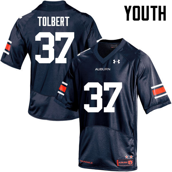 Auburn Tigers Youth C.J. Tolbert #37 Navy Under Armour Stitched College NCAA Authentic Football Jersey SOK1074QY
